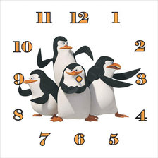 Оригинал схемы вышивки «часы с пингвинами» (№17653)