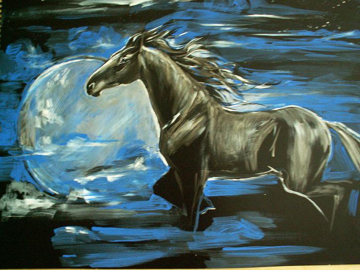 Серия "Кони" - лошади, пейзаж, животные - оригинал