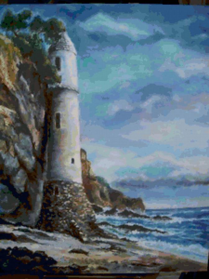 Старый маяк - маяк, море, пейзаж - предпросмотр
