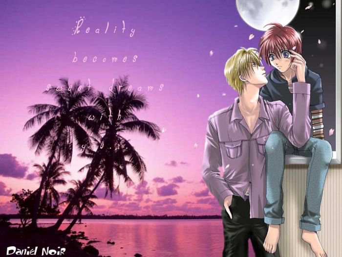 гравитация1 - пары, парни, аниме - оригинал