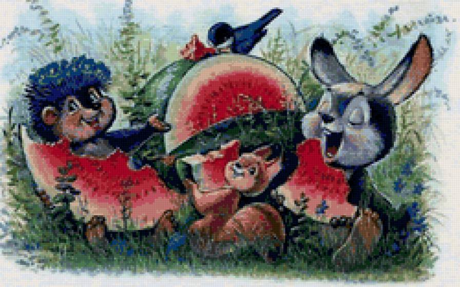 Ретро-открытки - открытка, животные, мультяшки - предпросмотр