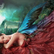 Схема вышивки «девушка-бабочка 2»