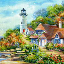 Схема вышивки «Пейзаж»