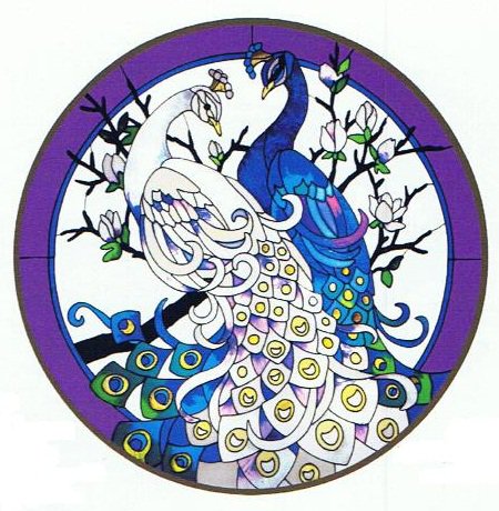 Павлины - живопись, павлины, птицы, подушка - оригинал