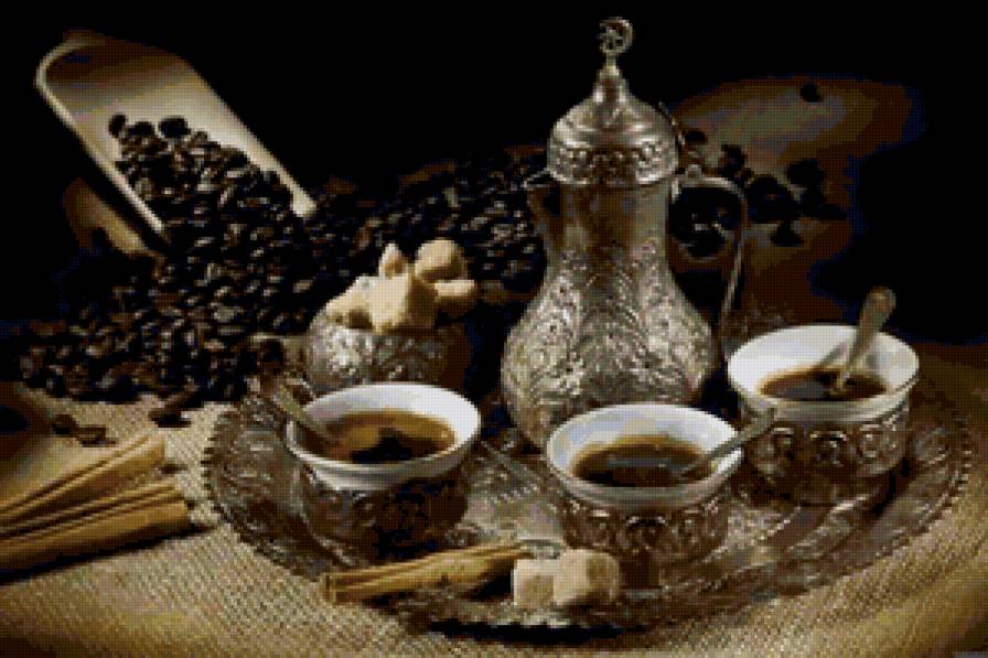 кофе - кофе, натюрморт, кофейник, посуда - предпросмотр