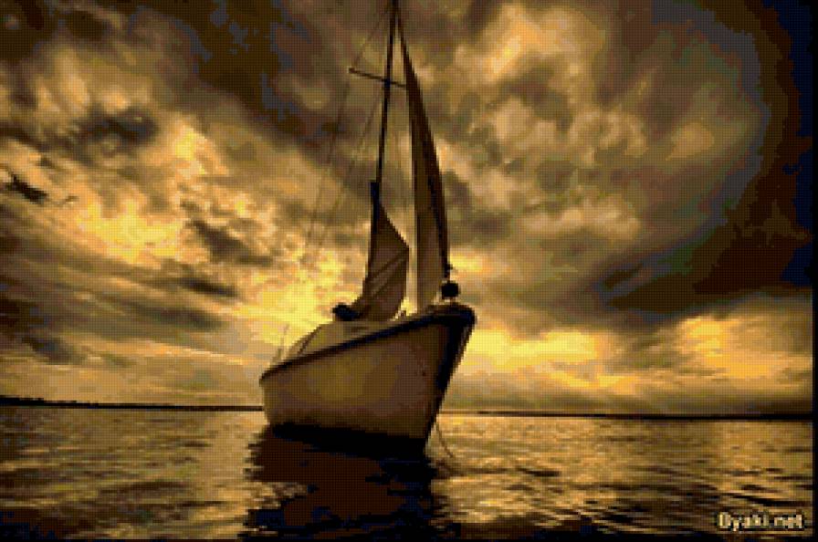 корабль - море, корабль, вода, пейзаж, природа - предпросмотр