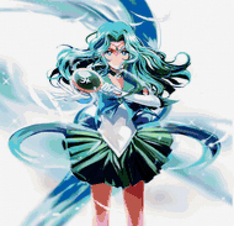 Сейлор Нептун арт - фанарт, мичуру кайо, сейлор мун, сейлор нептун - предпросмотр