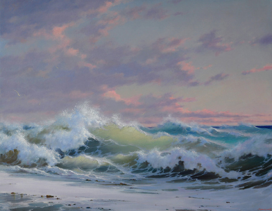 Свежий ветер - природа, картина, пейзаж, море, живопись - оригинал