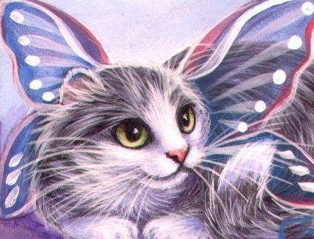 Кошки - фантазия, кошка, животные - оригинал