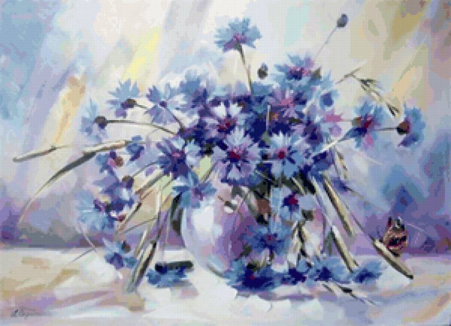 №21356 - васильки, букет, цветы - предпросмотр