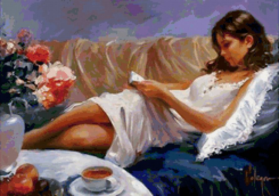 За книгой - книга, девушка, чтение - предпросмотр