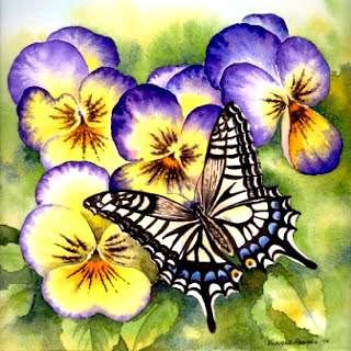 красота - цветы, бабочка - оригинал