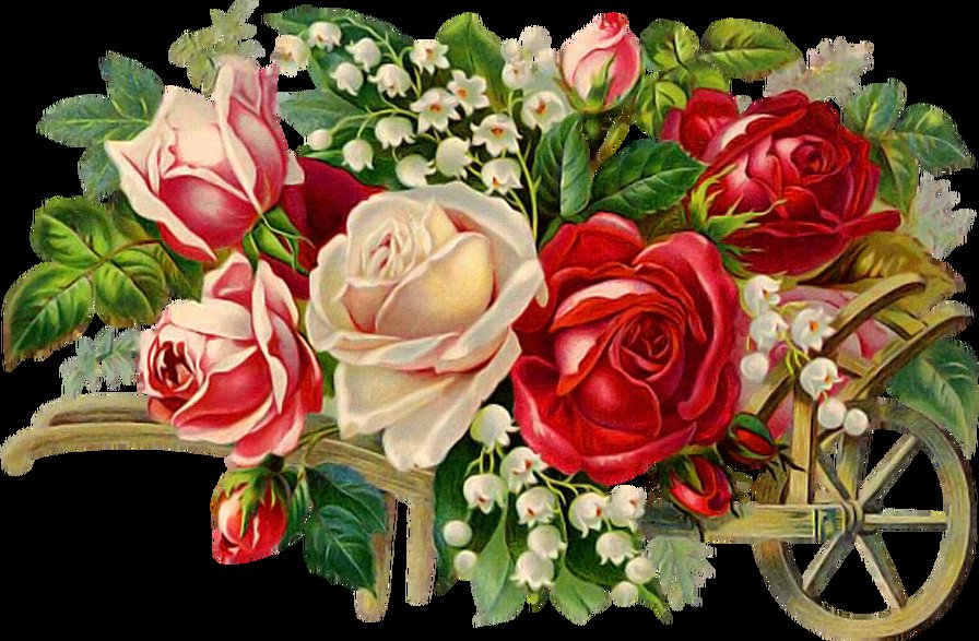 винтажные розы - розы, винтаж, цветы - оригинал