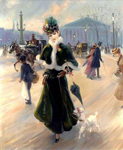 Променад - художник, frederic john lloyd strevens - оригинал