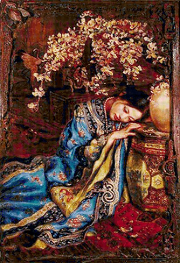 Девушка в голубом - восток, цуи, китай, девушка - предпросмотр