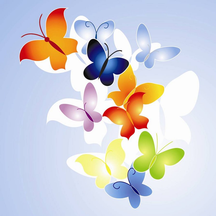 №563657 - бабочки, абстракция - оригинал