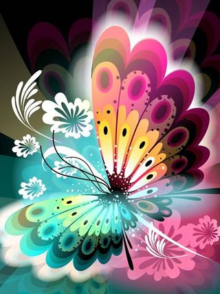 Бабочка - бабочка, абстракция - оригинал