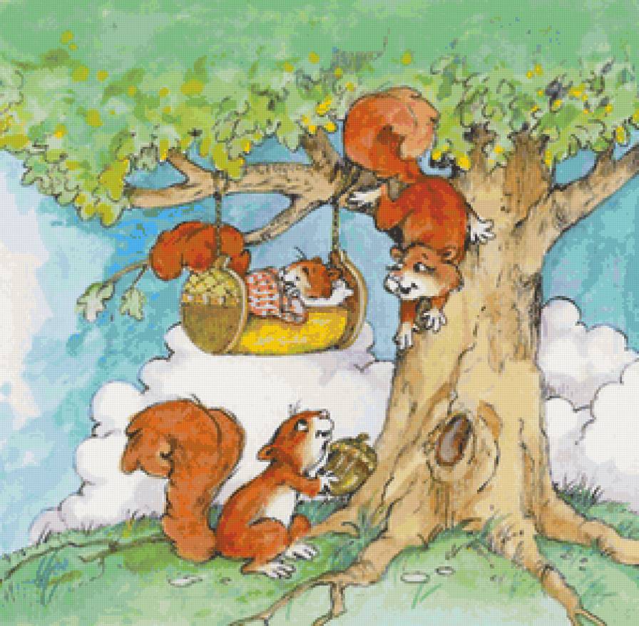 Кто живет на дереве. Сюжетная картина в лесу. Бельчонок в лесу для детей. Дерево рисунок. Сюжетные картинки.