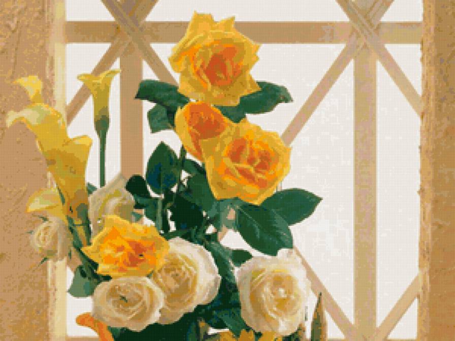 розы - букет, розы, природа, цветы - предпросмотр