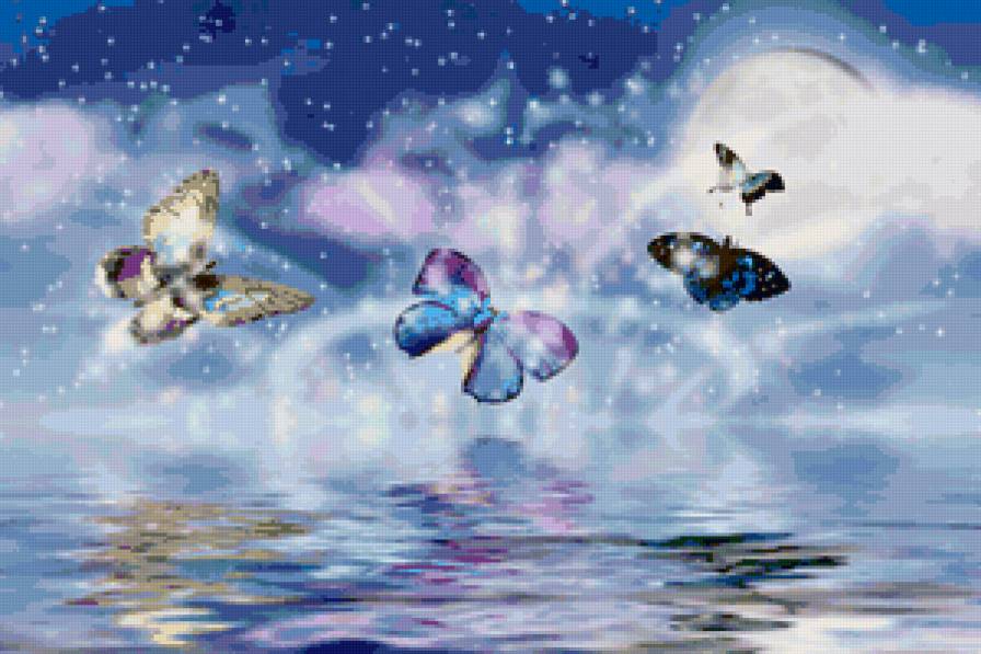 Серия "Бабочки" - море, пейзаж, бабочки - предпросмотр