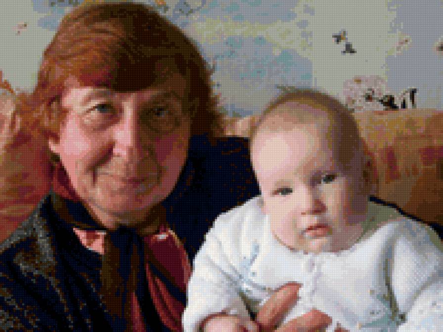 бабушка и внучек - предпросмотр