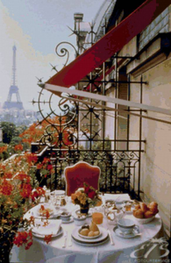 Париж - франция, париж, город, балкон - предпросмотр