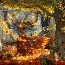 Схема вышивки «Осенняя фея»