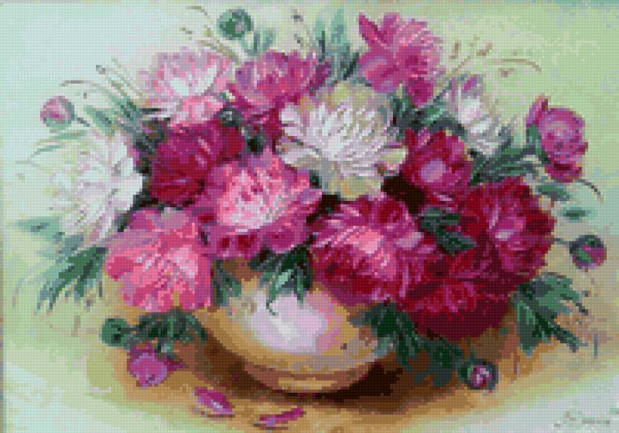 Цветы - букет, цветы, пионы - предпросмотр