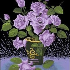 Оригинал схемы вышивки «цветы в вазе» (№23719)