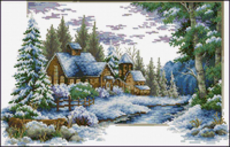 Зима - пейзаж, природа, снег, зима - предпросмотр