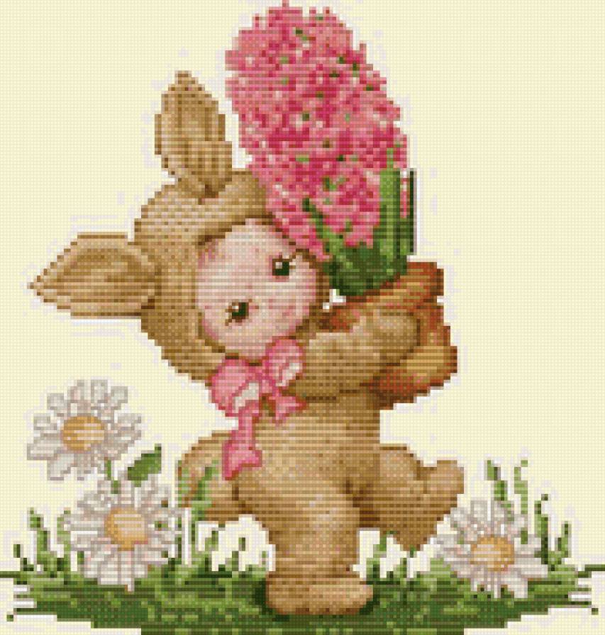 Зайка - цветок, ребенок, зайченок - предпросмотр