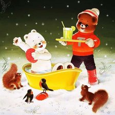 Схема вышивки «мишки»