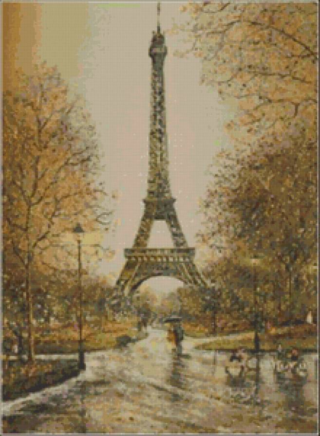 Париж - город, франция, дождь, париж - предпросмотр