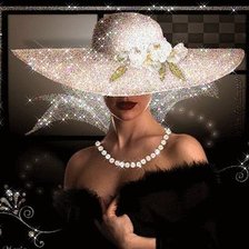 Схема вышивки «дама»