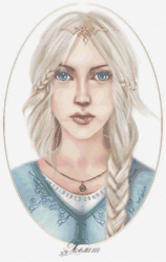 Девушка - рисунок, девушка - предпросмотр