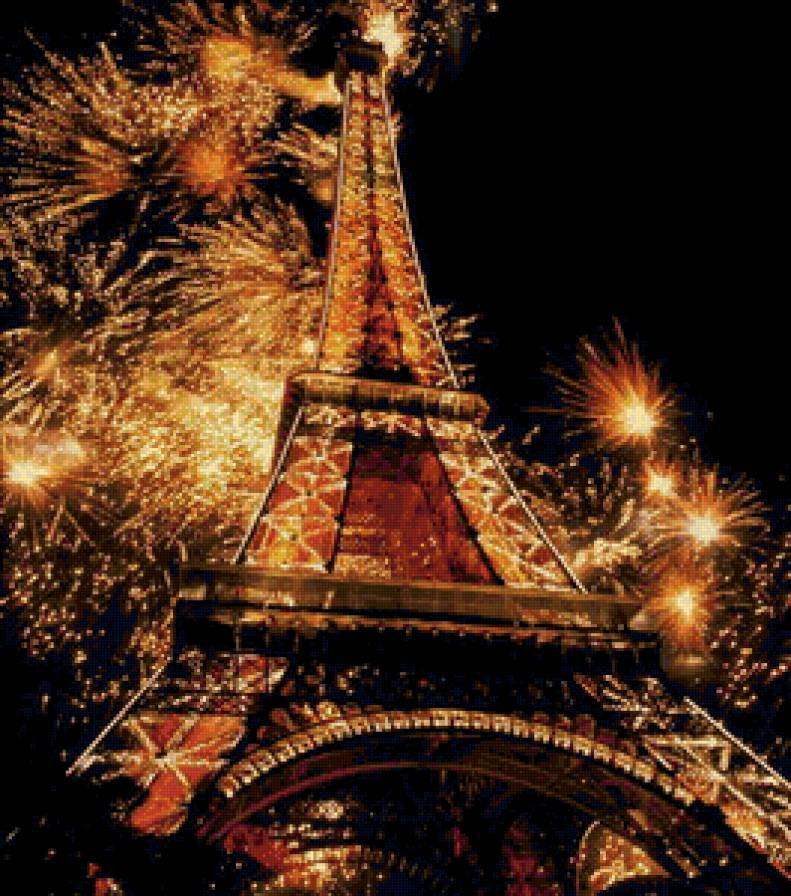 Новый год в Париже - париж, рождество, франция, новый год, город - предпросмотр