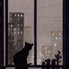 Схема вышивки «котик»