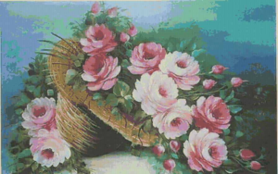 №27739 - ваза, букет, розы, цветы - предпросмотр