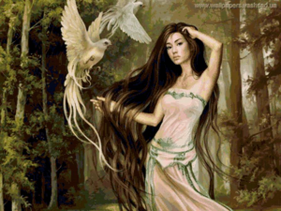 девушка - фэнтези, тоска, девушка, взгляд, чувства, люди, лица - предпросмотр