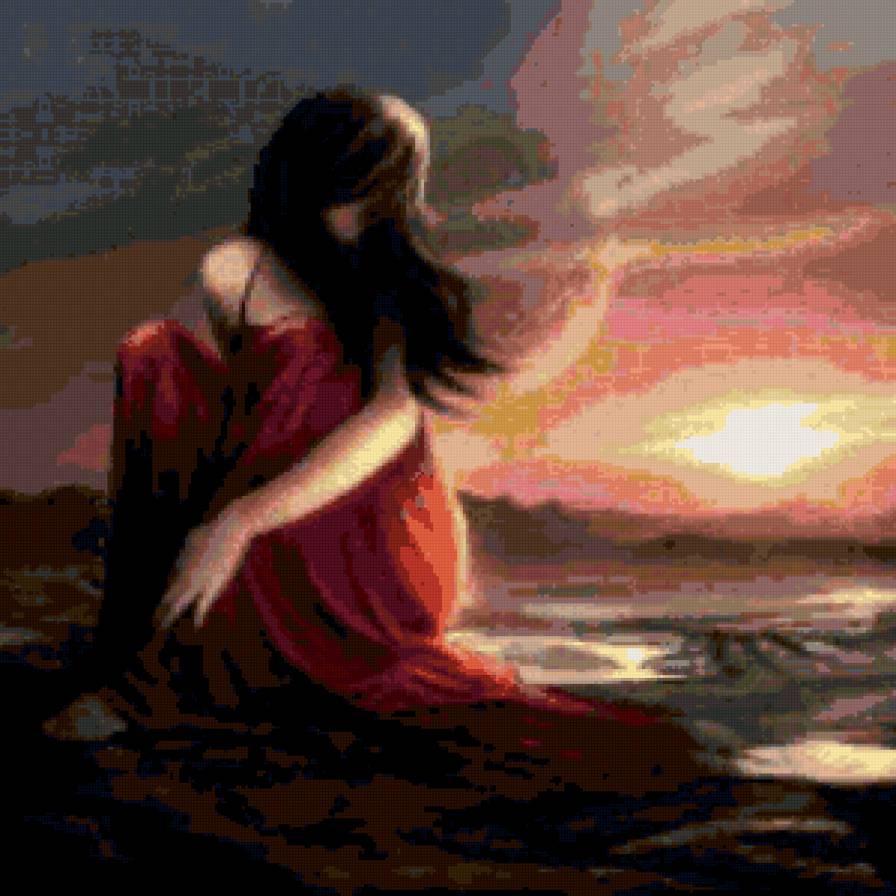 девушка - девушка, чувства, лица, тоска, взгляд, люди, фэнтези - предпросмотр