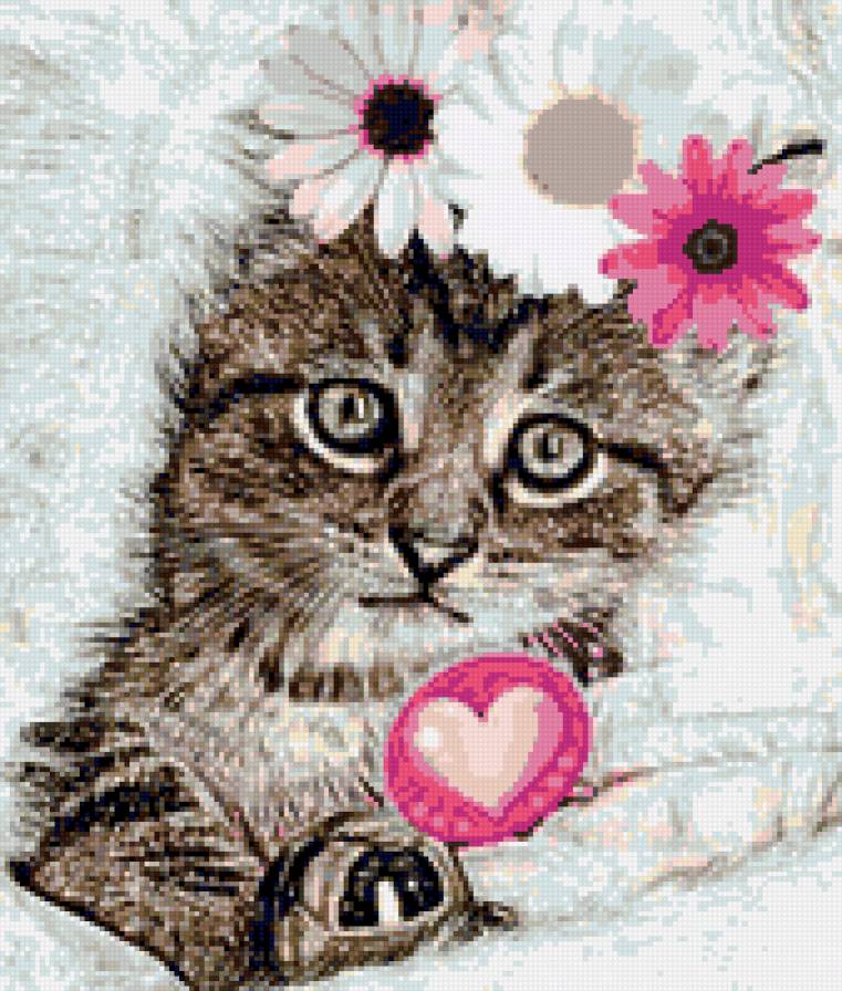 Кошки в цветах - кошки, кошки в цветах, природа, кошка, животные, гербера - предпросмотр