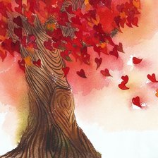 Оригинал схемы вышивки «Дерево любви» (№28355)