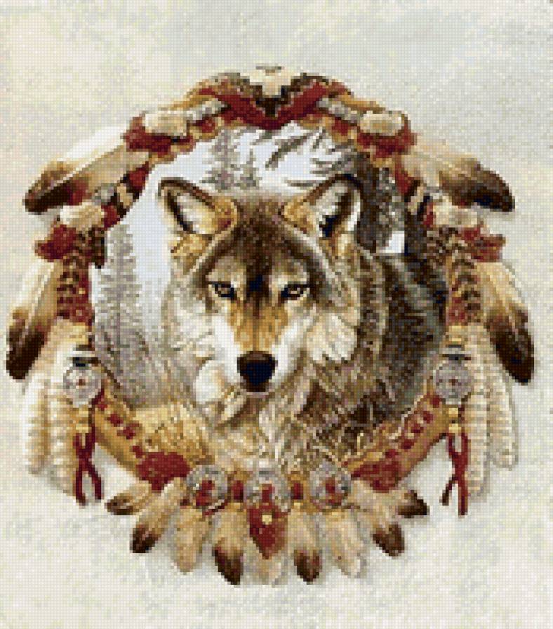 Тотем - волк, индейцы, животные, звери - предпросмотр