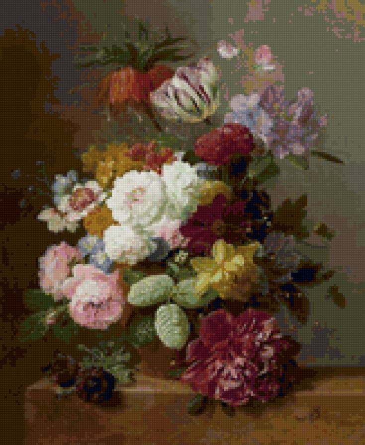 букет цветов - букет, цветы, живопись - предпросмотр