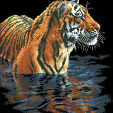 Оригинал схемы вышивки «Тигр» (№28752)