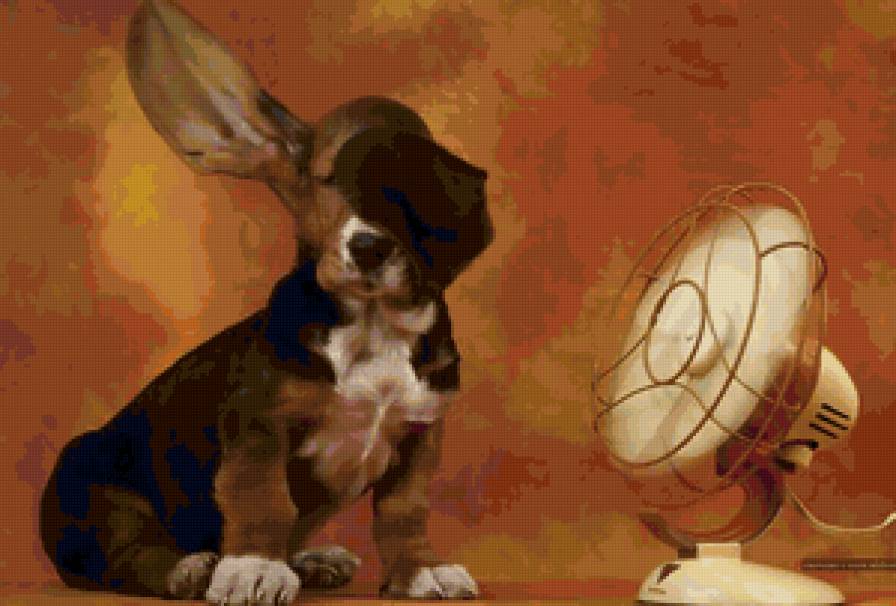 Собака - собака, вентилятор - предпросмотр