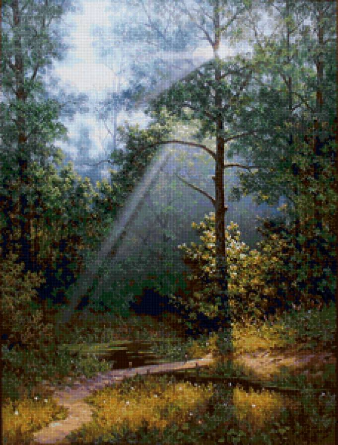 Полдень Потас - природа, картина, пейзаж, живопись - предпросмотр