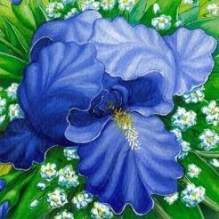 Подушка "Ирис" - цветы, ирисы, подушка - оригинал