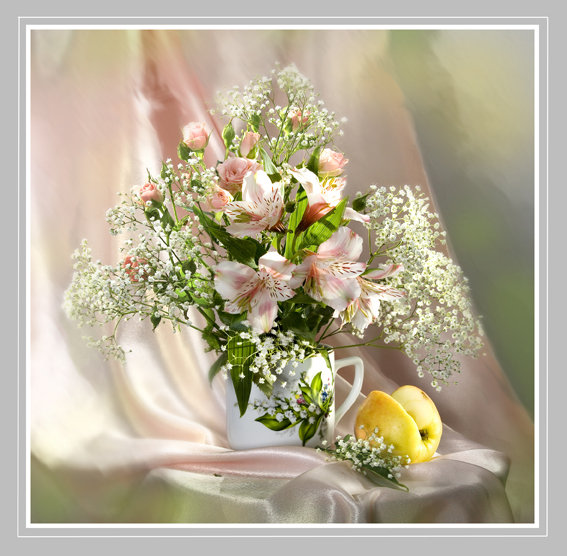 цветы - природа, натюрморт, букет, цветы - оригинал