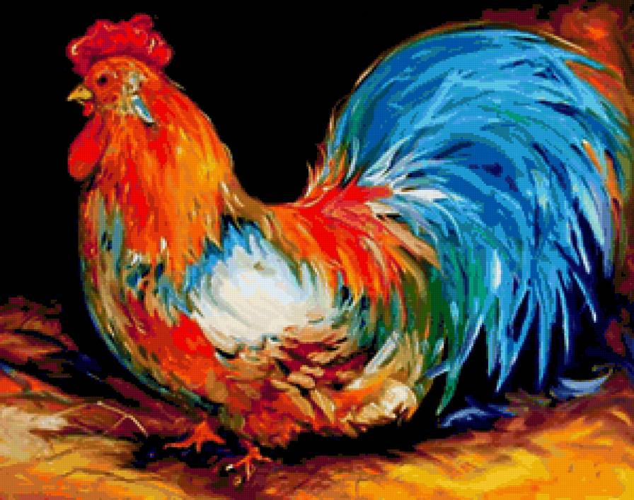 Яркий петух - петух - предпросмотр